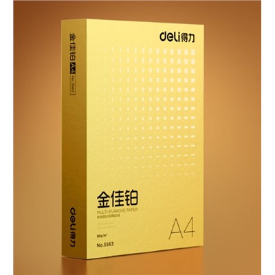 得力/deli A4 復(fù)印紙 金佳鉑 80g 500張/包
